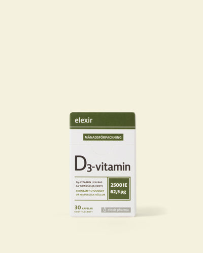 D3-vitamin, 2500 IE Månadsförpackning